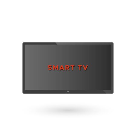 Smart TV screen with red text. Vector illustration, flat designのイラスト素材