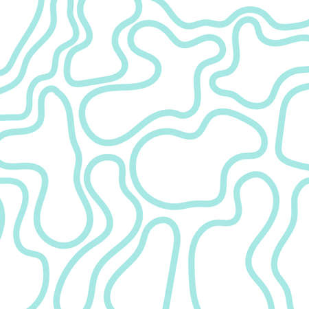 Linear rounded shapes background. Organic forms. Vector illustration, flat design