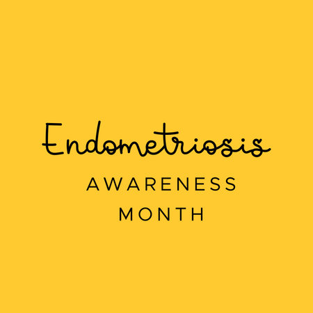Endometriosis Awareness Month. March. Yellow color. Vector illustration, flat designのイラスト素材