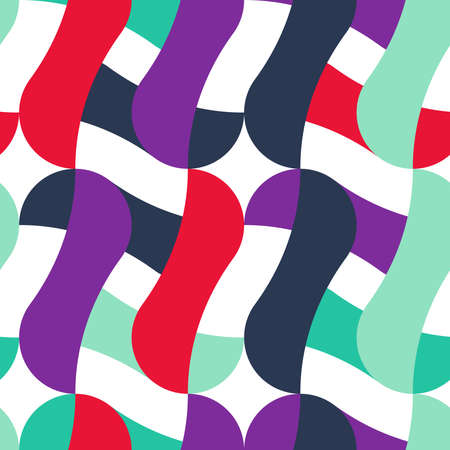 Abstract geometrical pattern. Vibrant colors. Summer vibes. For textile, product application. Vector illustration, flat designのイラスト素材