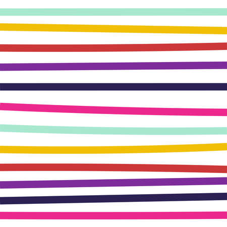 Abstract striped background. Multicolored lines. Square format. Vector illustration, flat designのイラスト素材