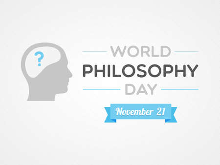 World Philosophy Day. November 21. Vector illustration, flat designのイラスト素材