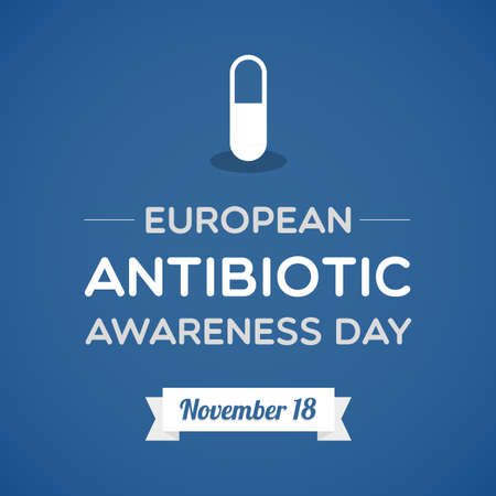 European Antibiotic Awareness Day. November 18. Vector illustration, flat designのイラスト素材