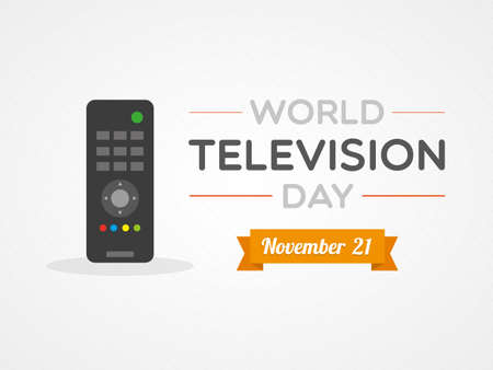 World Television Day. November 21. Vector illustration, flat designのイラスト素材