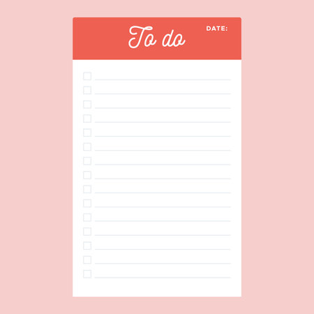 Back to school. To do list. For diary, planner and checklist. Vector illustration, flat designのイラスト素材