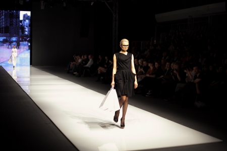 Female model at a fashion show on the runwayのeditorial素材