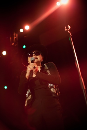 Yoko Ono during the concert at Iceland Airwaves Festival  in Reykjavik, Iceland 2011のeditorial素材