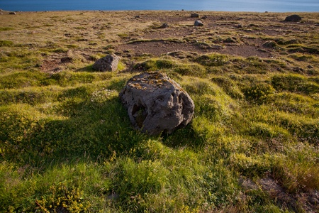 Landscape of summer in the mountains of Icelandの写真素材