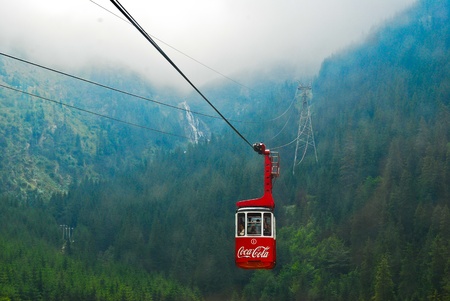 Mountain lift in the Carpathians, Romania, Europe