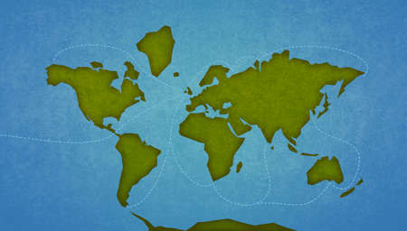 Map of the Earth Continents and oceans. Digital raster illustration.の写真素材