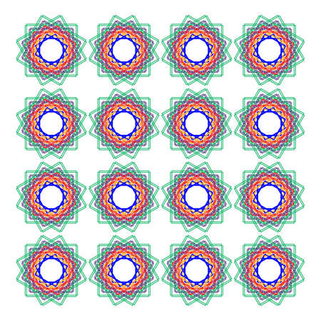 Modern floral print for fabric. Seamless pattern of various colors with dominant red color. Digital background illustration.のイラスト素材