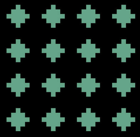 Black green rural geometric ornament. Digital background pattern.
