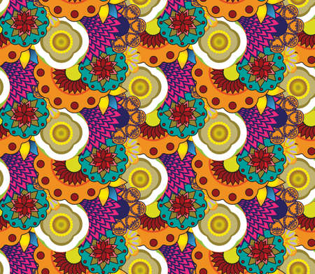 Bright floral digital background pattern.のイラスト素材