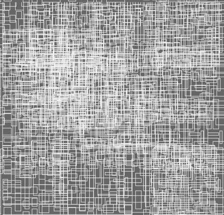 Microchip. Line art. White lines on the gray backdrop. Digital background pattern print.のイラスト素材