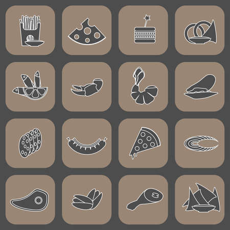 Brown beer snacks. Digital background vector illustration.のイラスト素材