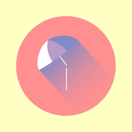 Colorful flat umbrella icon. Digital background vector illustrationのイラスト素材