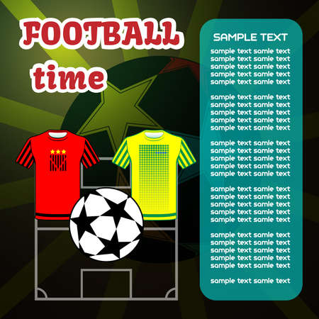 Football Soccer computer game scoreboard. Champions league ball with stars. Sports team wear. Digital background vector illustration.のイラスト素材