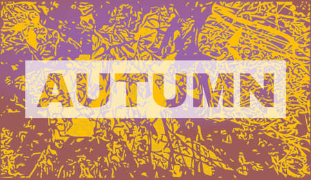 Autumn Decorative Banner. Fall flyer colorful illustration. Vector template graphic design.のイラスト素材