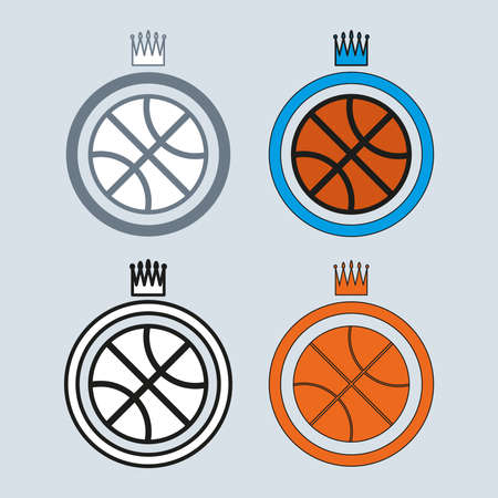 Basketball object. Ball used for playing a basketball game. のイラスト素材