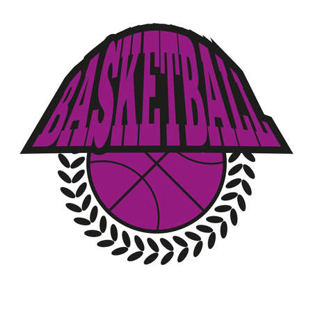 Basketball Medal Badge Template Object. Ball used for playing a basketball game. のイラスト素材