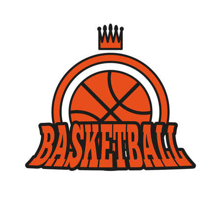 Basketball Medal Badge Template Object. Ball used for playing a basketball game. のイラスト素材