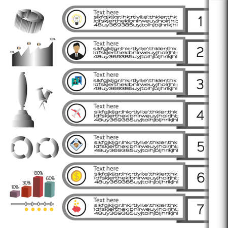 Business elements infographic with icons, charts and money, flat design. Digital vector imageのイラスト素材