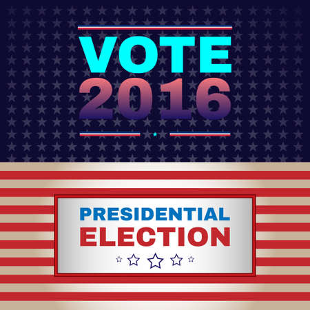 Digital vector usa election with 2016 vote, flat styleのイラスト素材