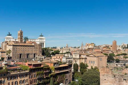 Roman forum ancient ruins in rome, Italyの写真素材
