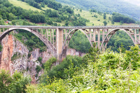 Bridge in mountains near Budva old city in Montenegroの写真素材