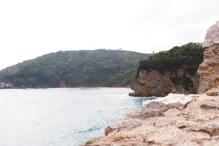 The view of budva old town, one of the best preserved medieval cities in the mediterraneanの写真素材