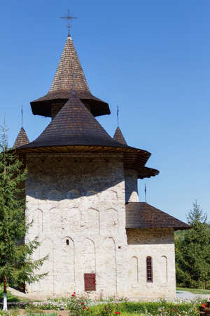 Womens orthodox monastery near rudi village at the north of republic of moldovaの写真素材