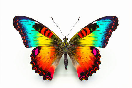 A beautiful butterfly with multicolored wingsの素材