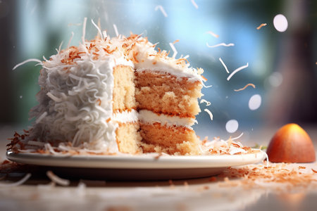 A delicious coconut cakeの素材