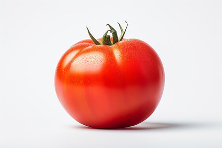 A tomato, on a white backgroundの素材
