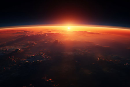 A sunrise in spaceの素材