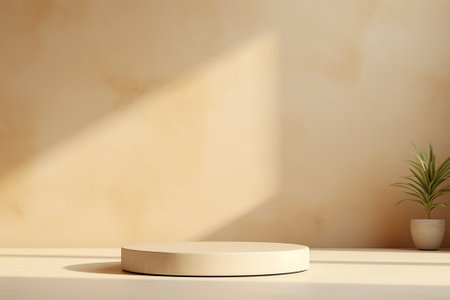 A minimalist beige sceneの素材