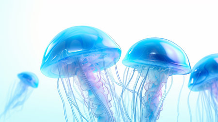 A jellyfish on a white backgroundの素材