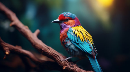 A beautiful colorful birdの素材