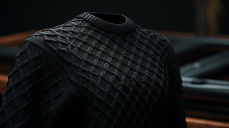 The texture of a black sweaterの素材