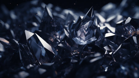 A shiny black crystal backgroundの素材