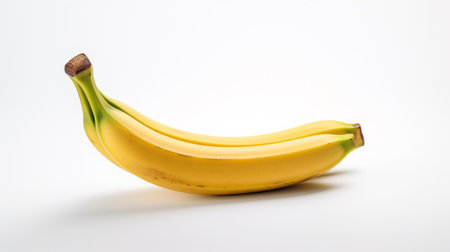 Two bananas on a white backgroundの素材