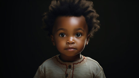 A two-year-old from Africaの素材