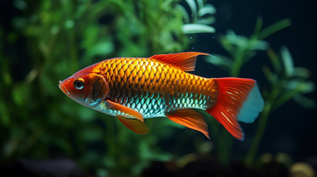 A fish in an aquariumの素材