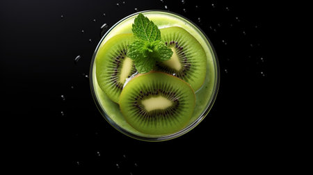 A smoothie made from kiwi fruitの素材