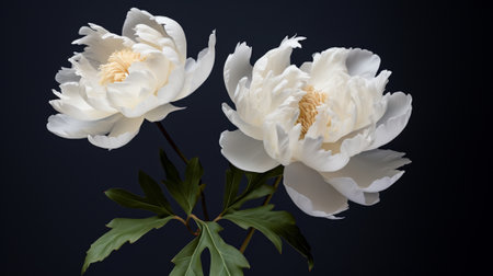 A beautiful white peony flowerの素材