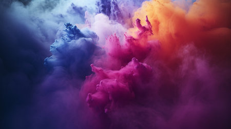 Colored dust floating in the airの素材