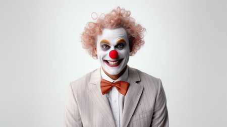A clown on a white backgroundの素材