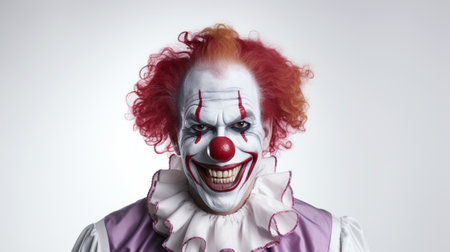 A clown on a white backgroundの素材