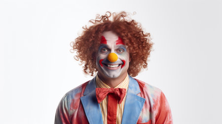 A clown on a white backgroundの素材