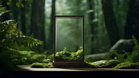 An elegant stand with vegetation, in the middle of natureの素材